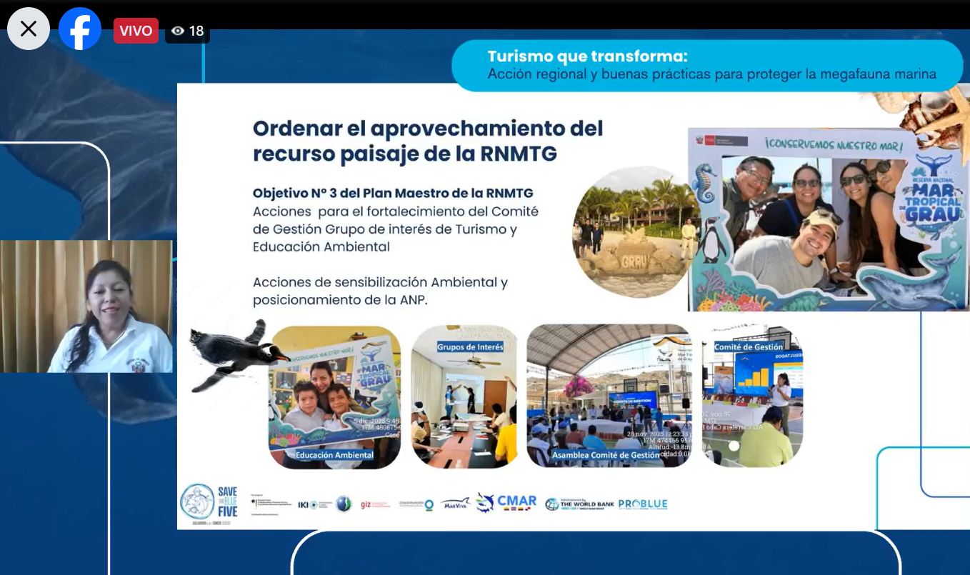 El espacio virtual fue propicio para reflexionar sobre el aprovechamiento. marino responsable y su papel en la conservación de los ecosistemas.